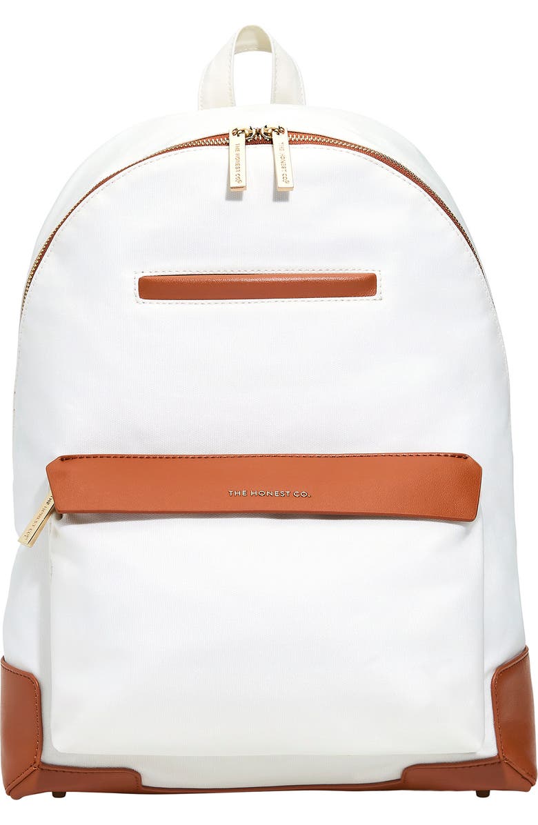 The Honest Company Uptown Coated Canvas Diaper Backpack, Main, color,