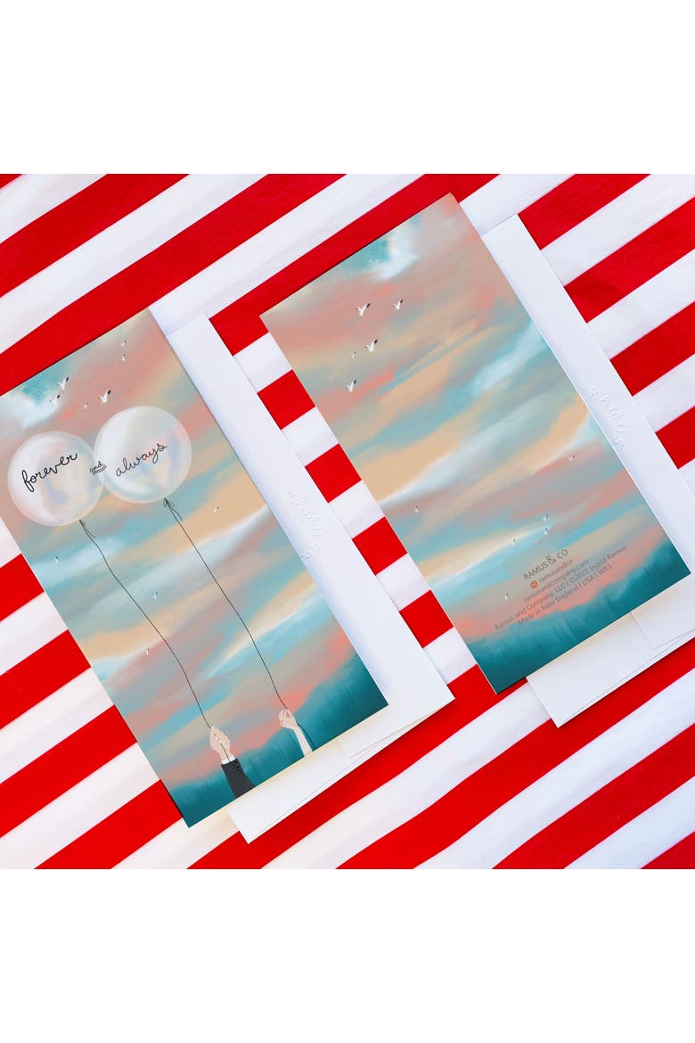 2ct Forever and Always Balloons Long Greeting Card Pack, Alternate, color, Multi-Pack