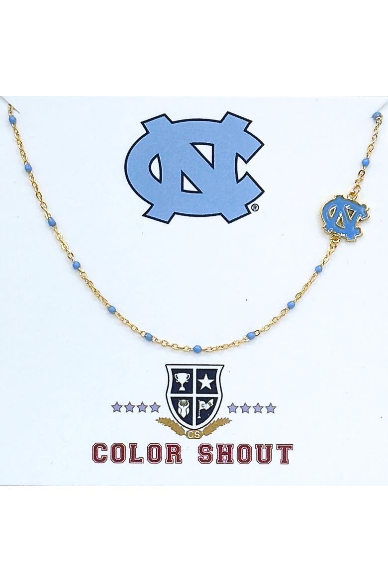 University of North Carolina Side Necklace, Main, color, Yellow Gold