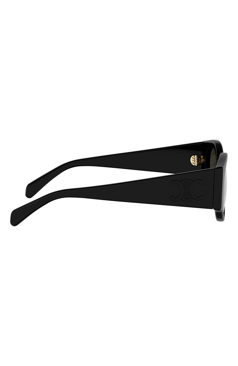 CELINE Triomphe Stamp 50mm Butterfly Sunglasses, Alternate, color, Shiny Black / Smoke