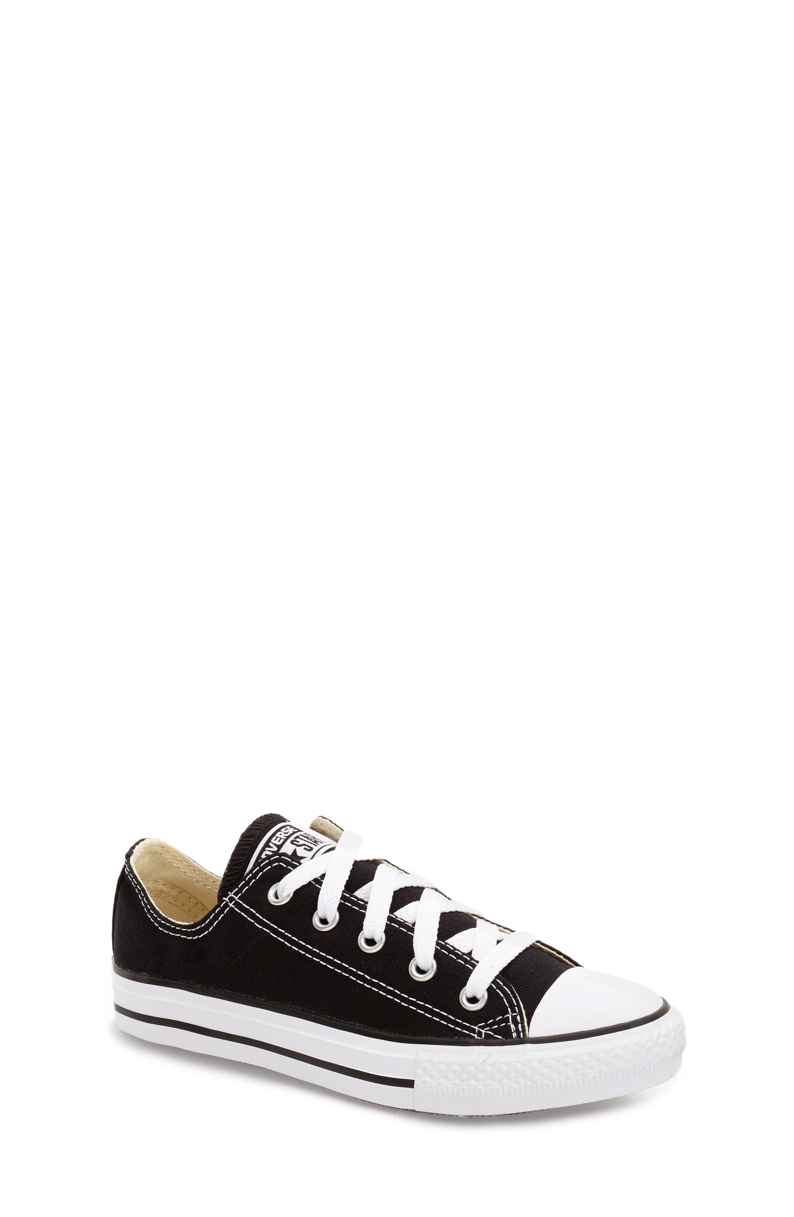 Converse Kids' Chuck Taylor<sup>®</sup> All Star<sup>®</sup> Low Top Sneaker, Main, color, Black