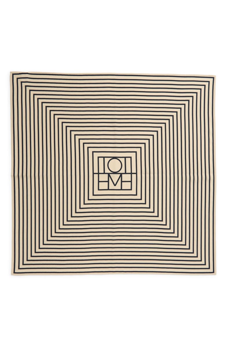 TOTEME Signature Logo Square Silk Scarf, Main, color,