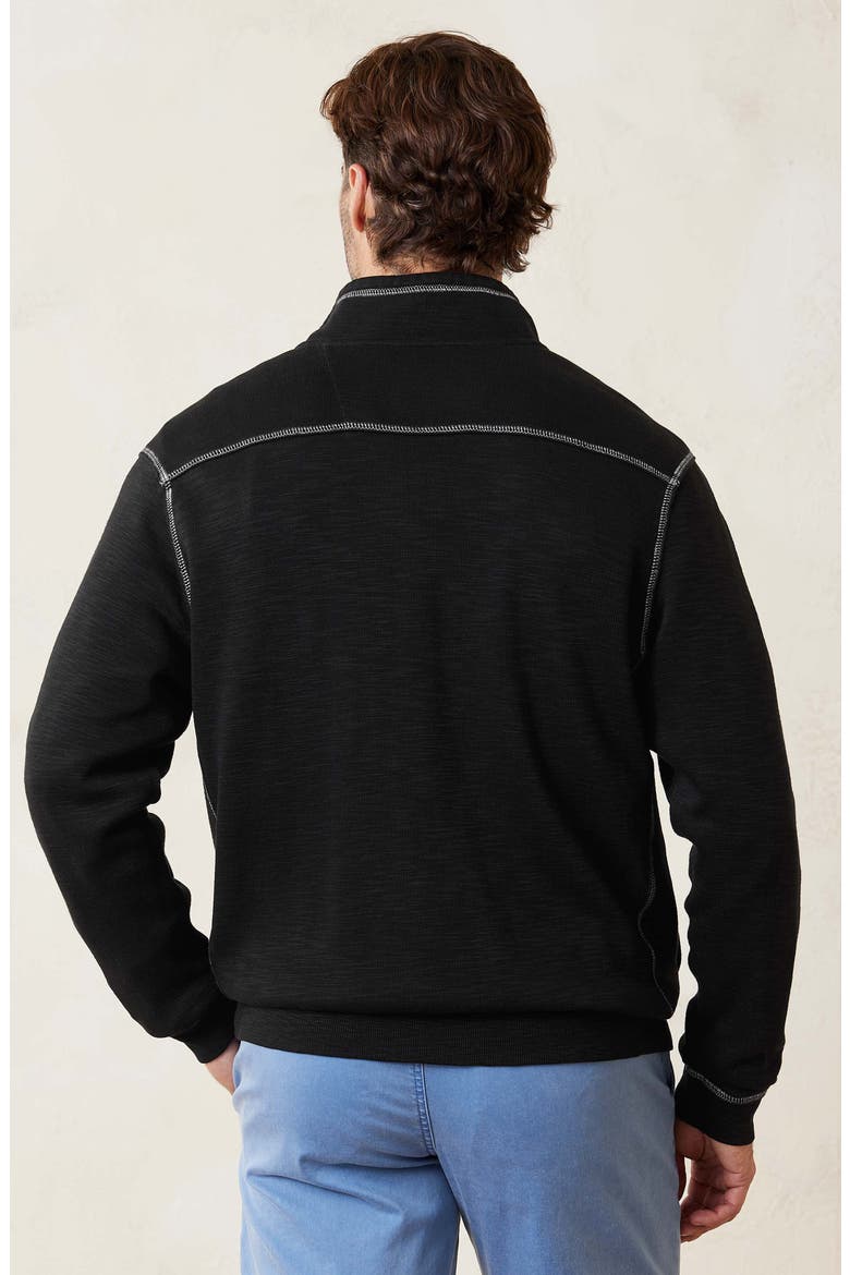 Tobago Bay Slub Rib Zip Front Jacket, Alternate, color, BLACK