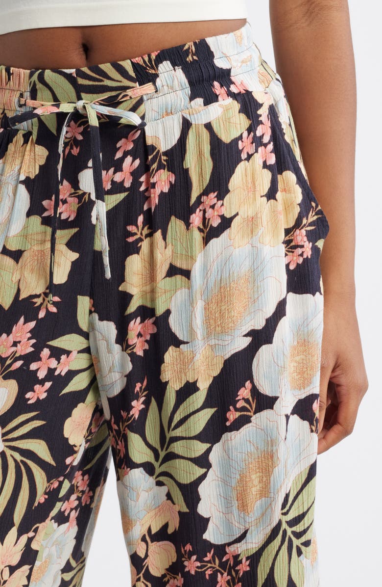 Billabong Sun Rays Floral Drawstring Wide Leg Pants, Alternate, color, 