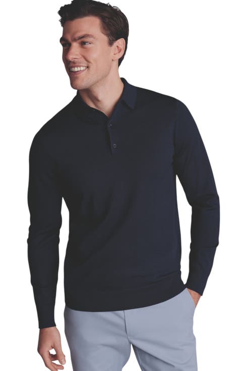 Merino Polo Long Sleeve Sweater