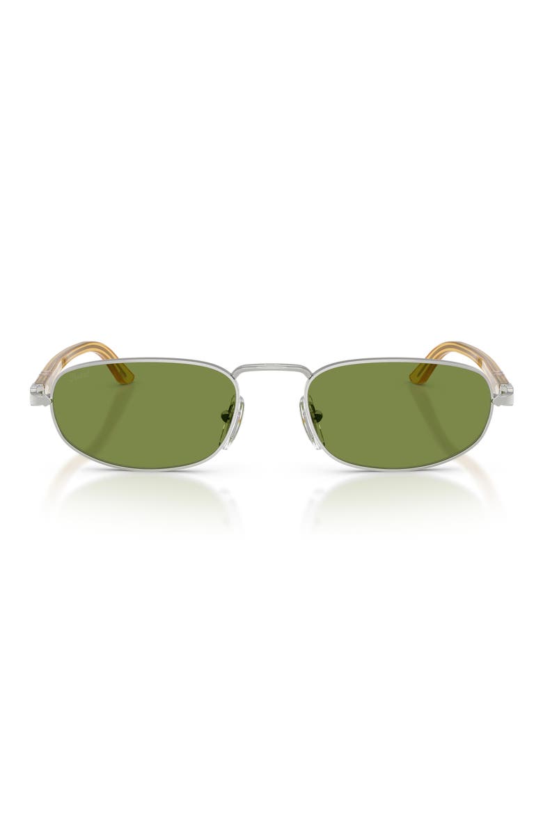56mm Pillow Sunglasses, Main, color, SILVER / GREEN