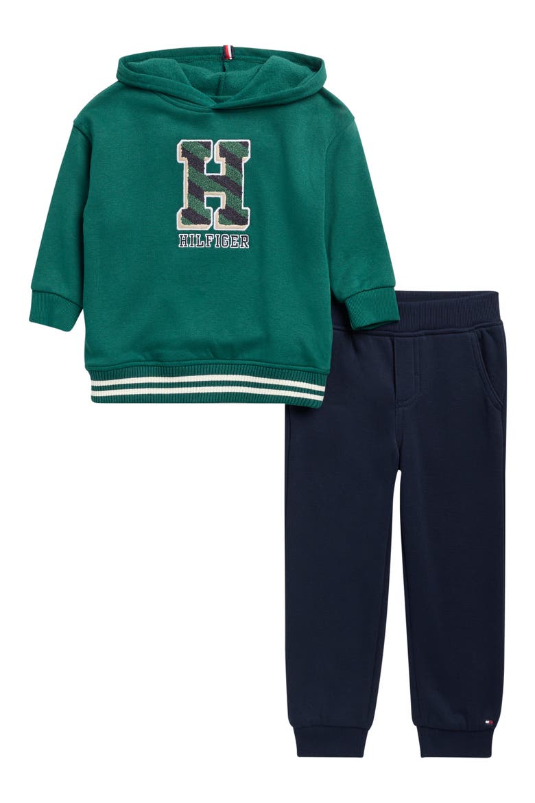 Kids' Hoodie & Joggers Set, Main, color, GREEN BLUE