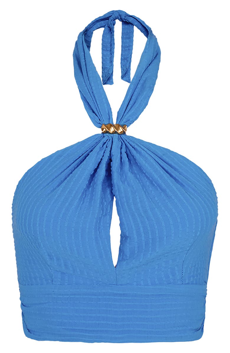 ViX Paula Hermanny Lily Cotton Seersucker Cover-Up Top, Alternate, color, 