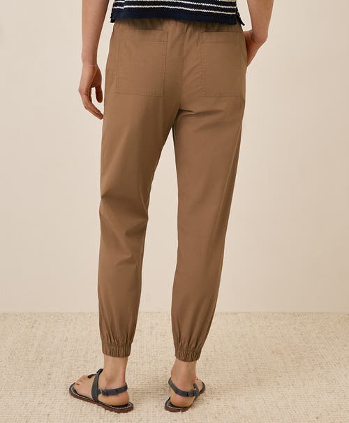 Pact Organic Cotton Monterey Poplin Jogger In Brown