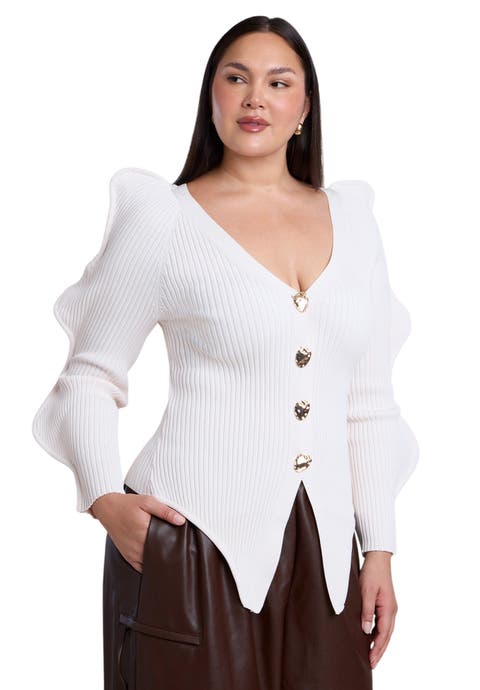 Rounded Sleeve Cardigan