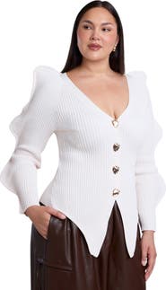 ELOQUII Rounded Sleeve Cardigan