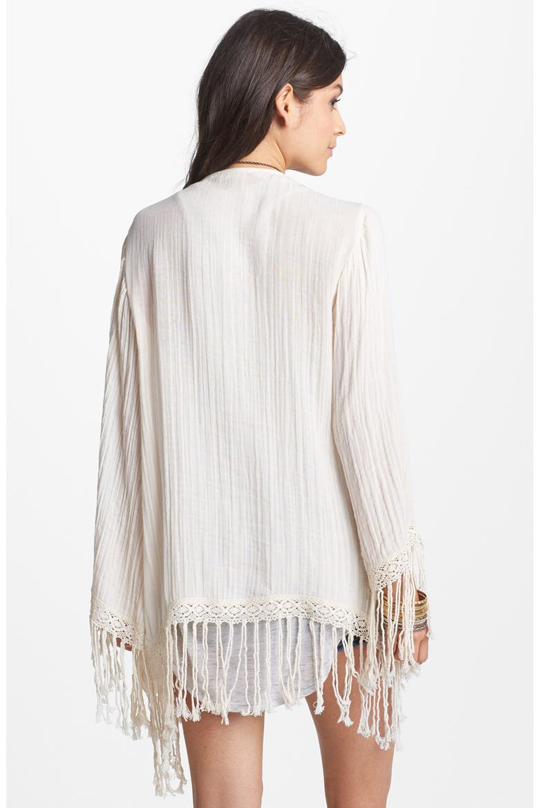 Fringe Cardigan, Alternate, color, IVORY
