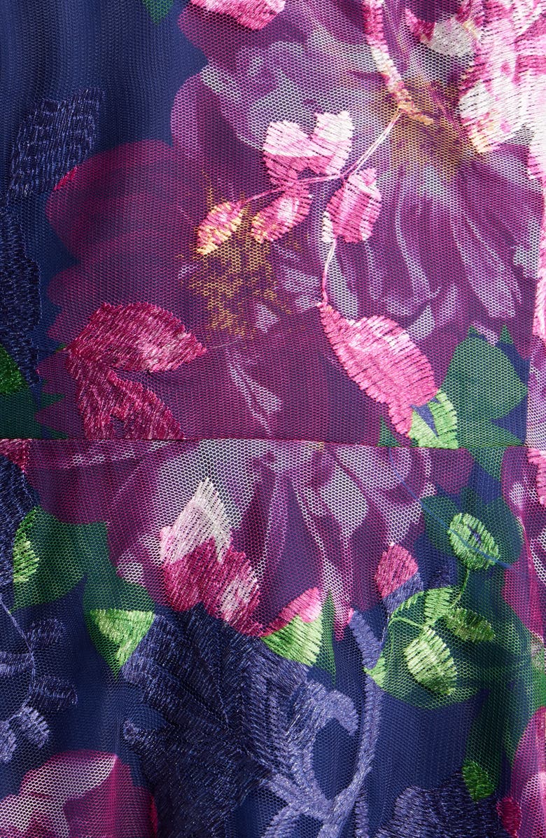 Eliza J Floral Print Sleeveless Fit & Flare Cocktail Dress, Alternate, color, 