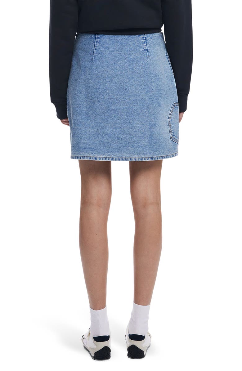 Desigual Collage Denim Wrap Miniskirt, Alternate, color, Medium Blue
