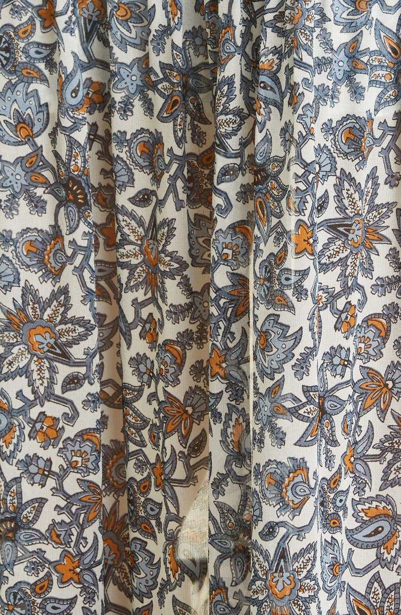 Veronica Beard Nitza Floral Long Sleeve Silk Maxi Dress, Alternate, color,