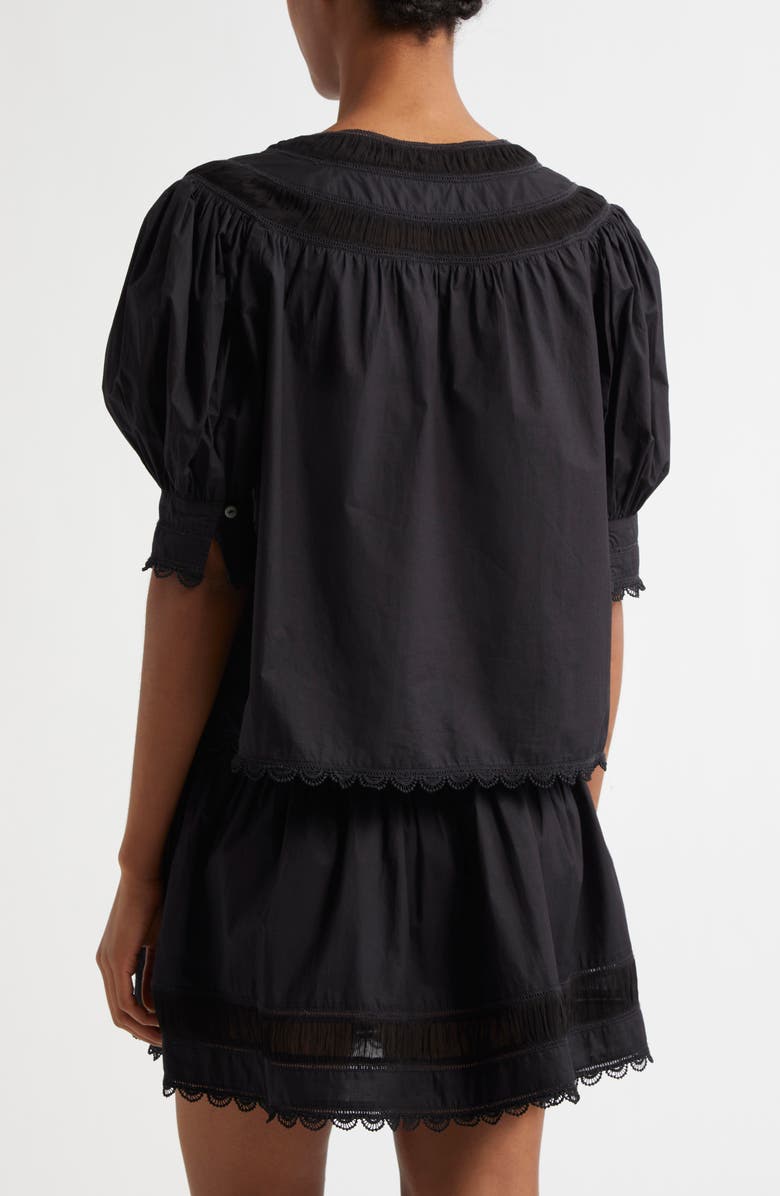 Ulla Johnson Dylan Puff Sleeve Cotton Top, Alternate, color,