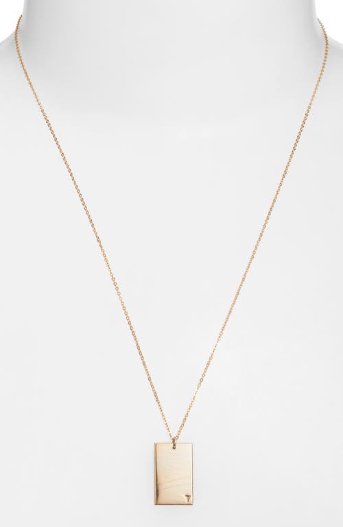 Set & Stones Goldie Initial Tag Pendant Necklace In Gold