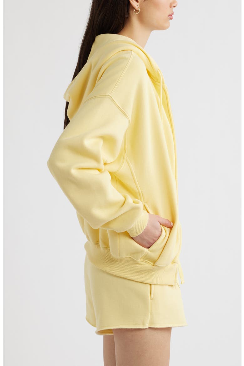 Bubble Zip Hoodie, Alternate, color, YELLOW BEGONIA