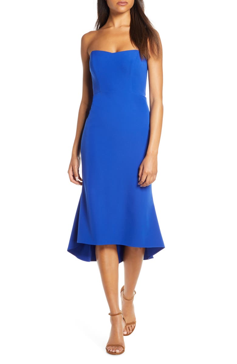 Vince Camuto Strapless Fishtail Dress, Main, color,
