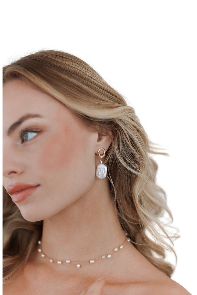 Gemma Pearl Drop Earrings, Alternate, color, White