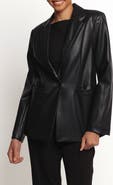 Petal & Pup Jamie Faux Leather Blazer