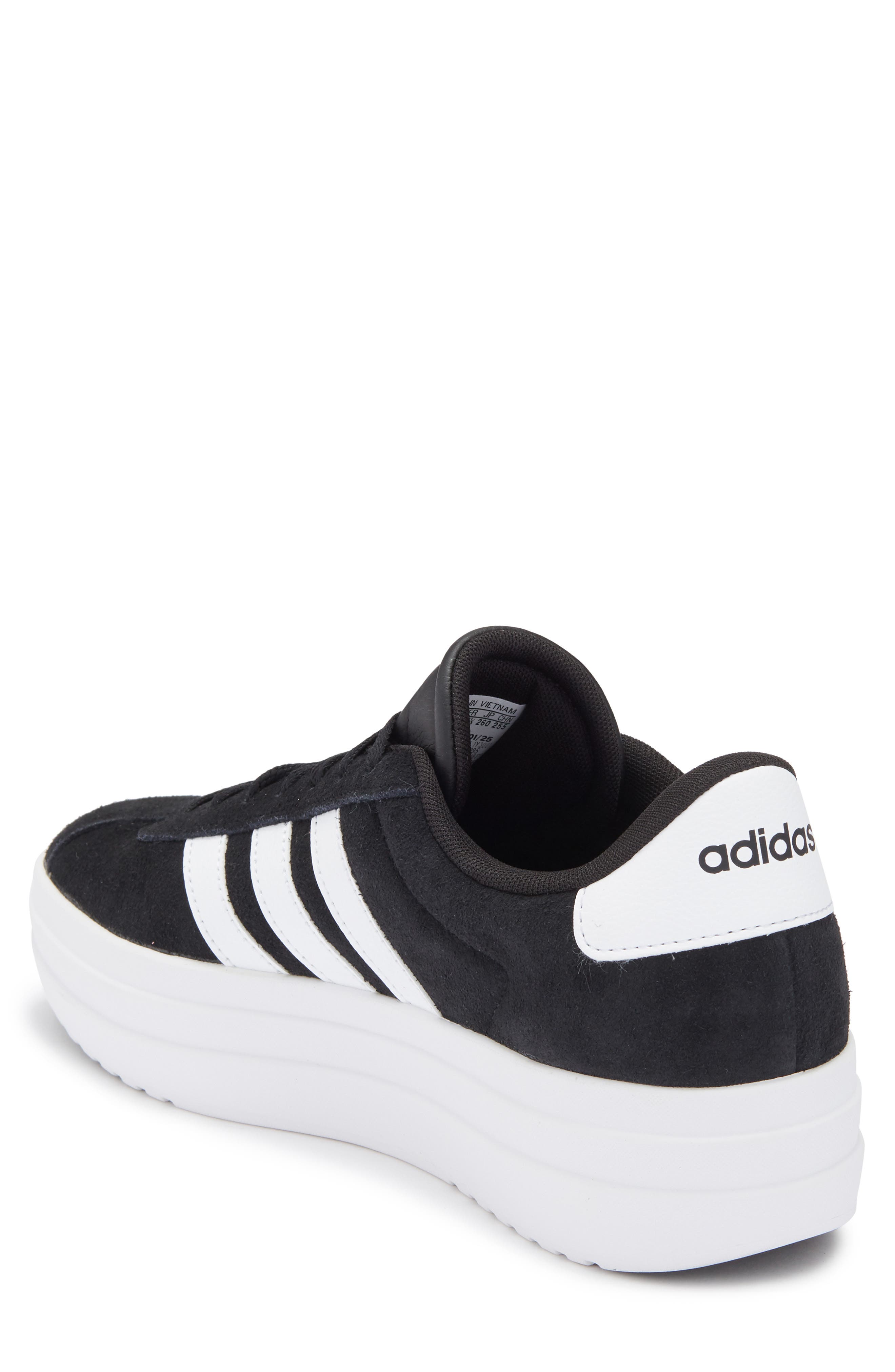 adidas VL Court Bold Sneaker, Alternate, color, Black/ White/ White