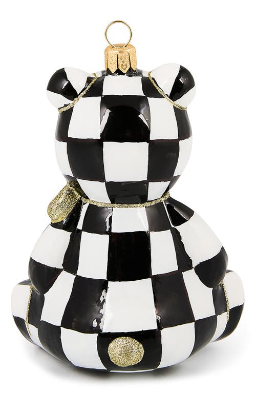 Mackenzie-childs Mackenzie Childs 2025 Bear Glass Ornament In Black