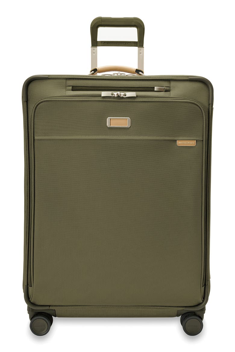 Baseline 29-Inch Large Expandable Spinner Suitcase, Main, color, OLIVE