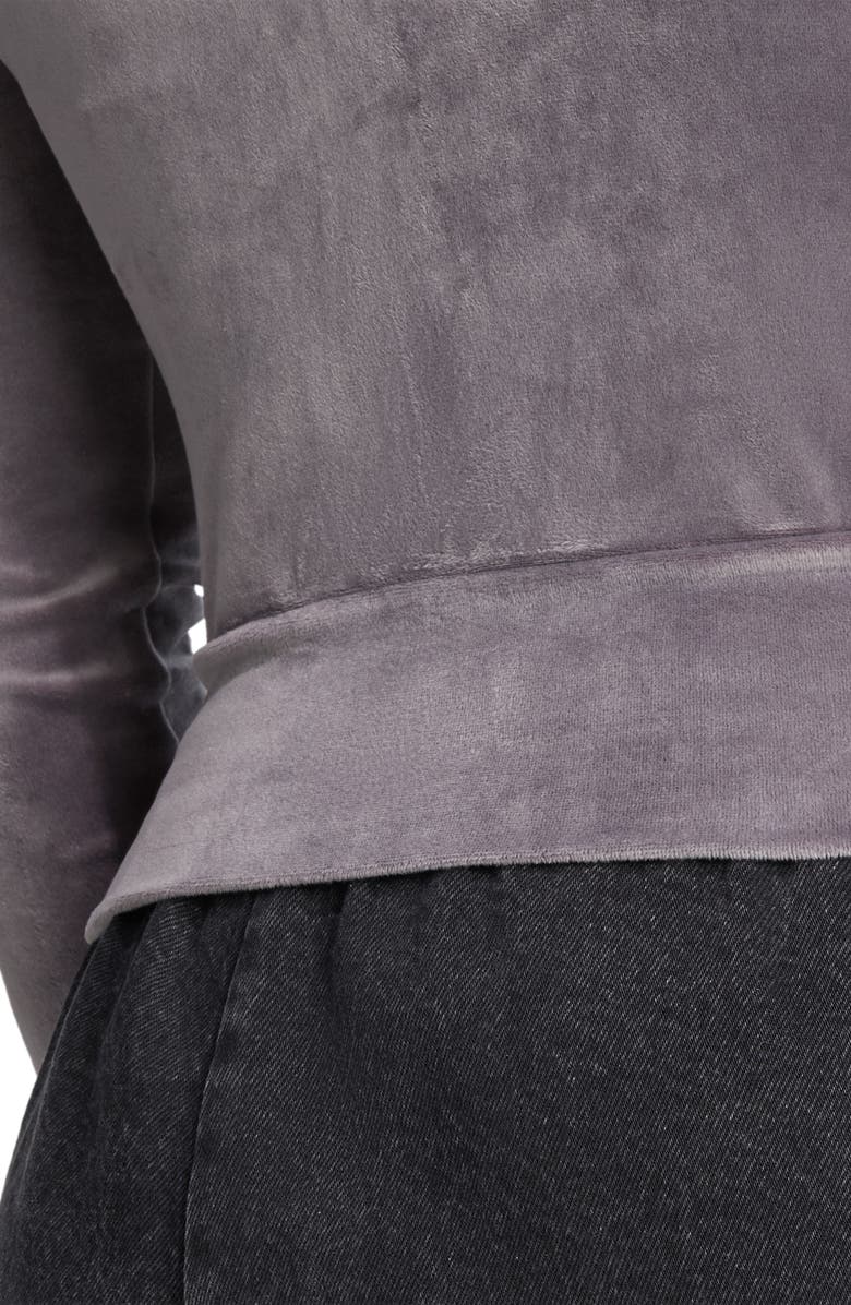 adidas Essential Velour Fitted Track Jacket, Alternate, color, Grey Strata