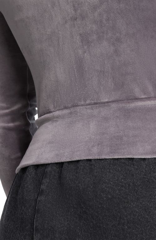Adidas Originals Adidas Essential Velour Fitted Track Jacket In Gray