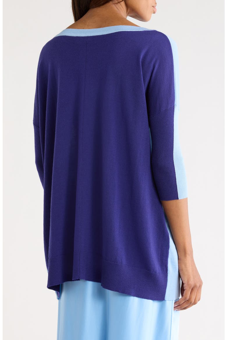 Diane Wool Tunic Sweater, Alternate, color, MISTY BLUE/ CLASSIC NAVY