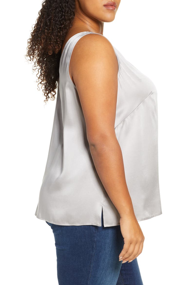 Silk Tank Top, Alternate, color, GREY