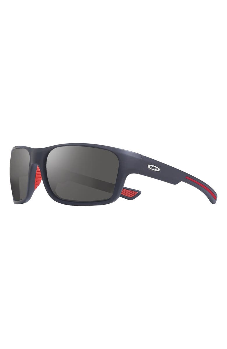 Revo Pointe Polarized Wrap Sunglasses, Alternate, color, Matte Black/ Grey