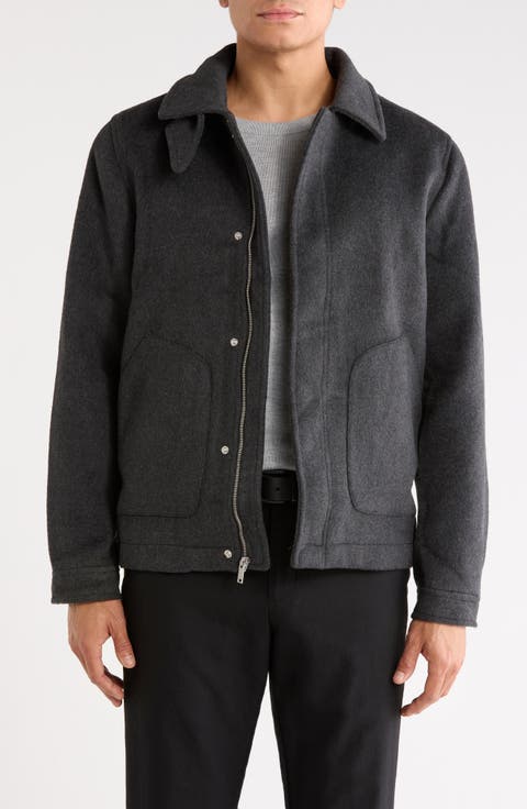 Wool Blend Blouson Jacket