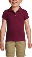 Lands' End School Uniform Girls Short Sleeve Feminine Fit Interlock Polo Shirt
