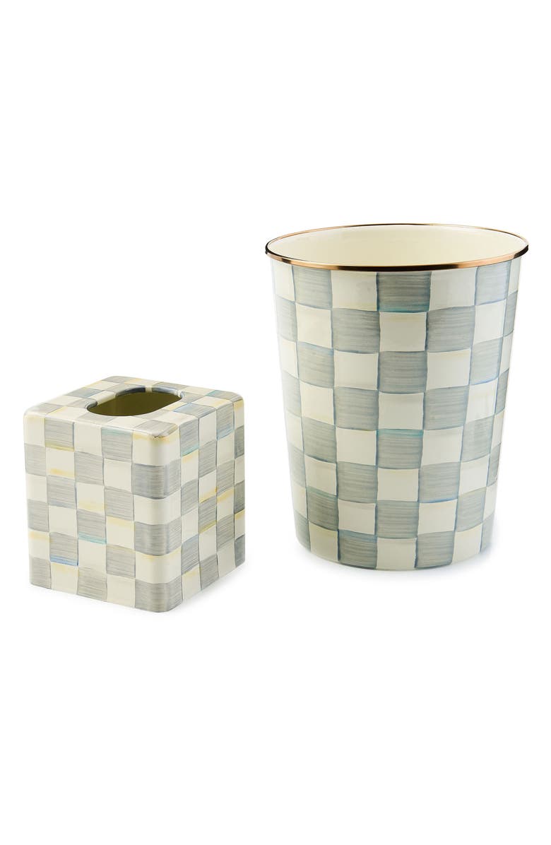 MACKENZIE CHILDS Sterling Check 2-Piece Bath Set, Main, color, Sterling