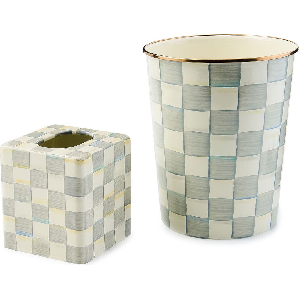 Mackenzie-childs Mackenzie Childs Sterling Check 2-piece Bath Set In Green