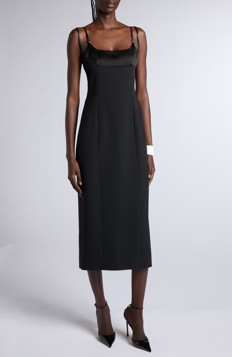 TOM FORD Silk & Wool Cady Cocktail Dress, Main, color, Black