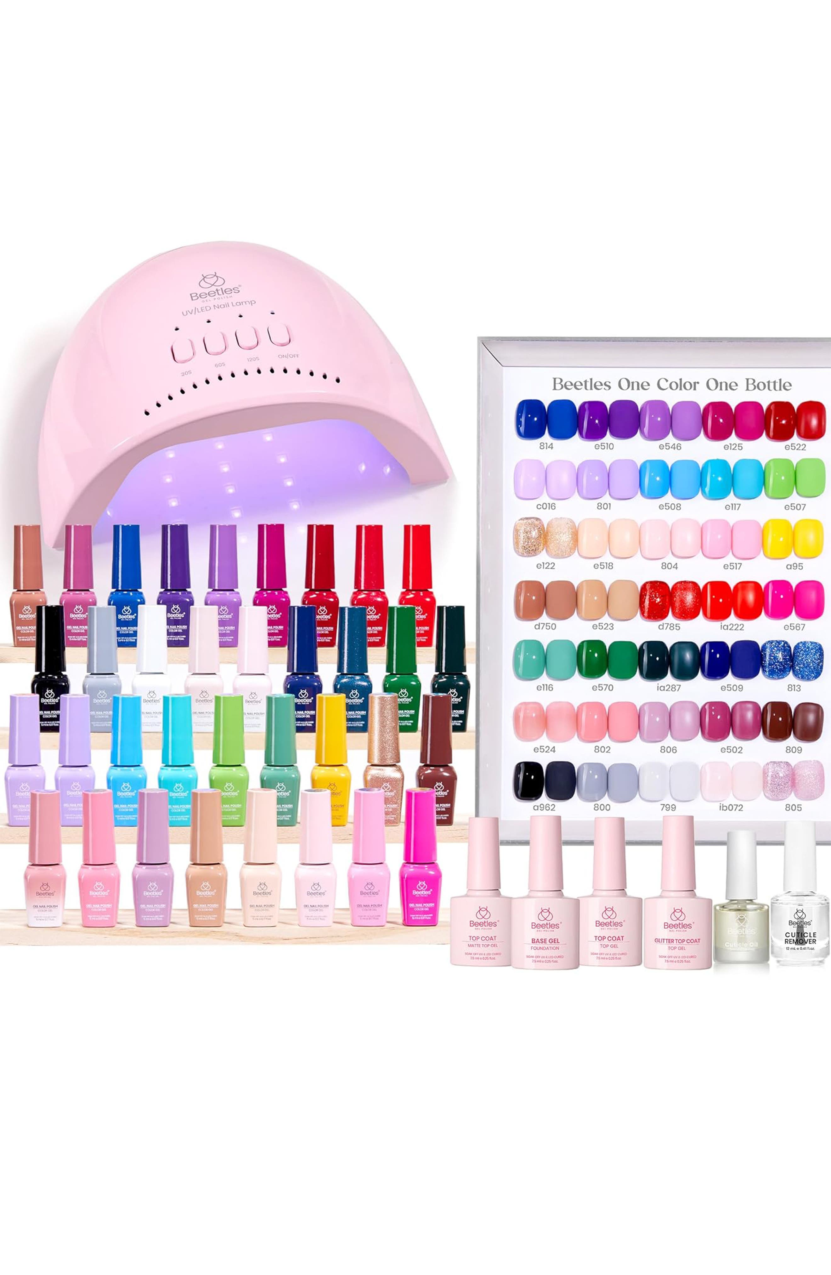 Beetles 35 Colors 68 pcs Gel Nail Manicure Studio Kit with UV Light in None at Nordstrom