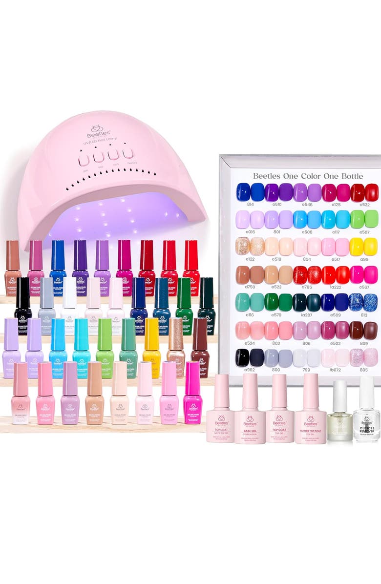 Beetles 35 Colors 68 pcs Gel Nail Manicure Studio Kit with UV Light, Main, color, NO COLOR