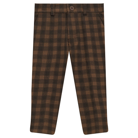 Plaid Knit Long Pants with Zipper Closure (Toddler, Little Kid & Big Kid)