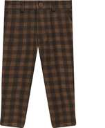 Mr. Mr. Plaid Knit Long Pants with Zipper Closure