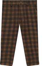 Mr. Mr. Plaid Knit Long Pants with Zipper Closure