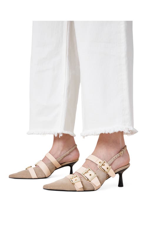Allsaints Vivian Slingback Pointed Toe Pump In Sand Brown
