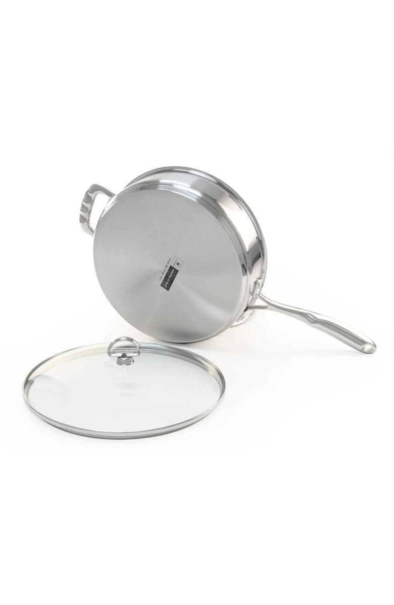 CHANTAL Induction 21 Saute Pan w/ Ceramic Coating & Glass Lid, 5 Quart, Alternate, color, Silver