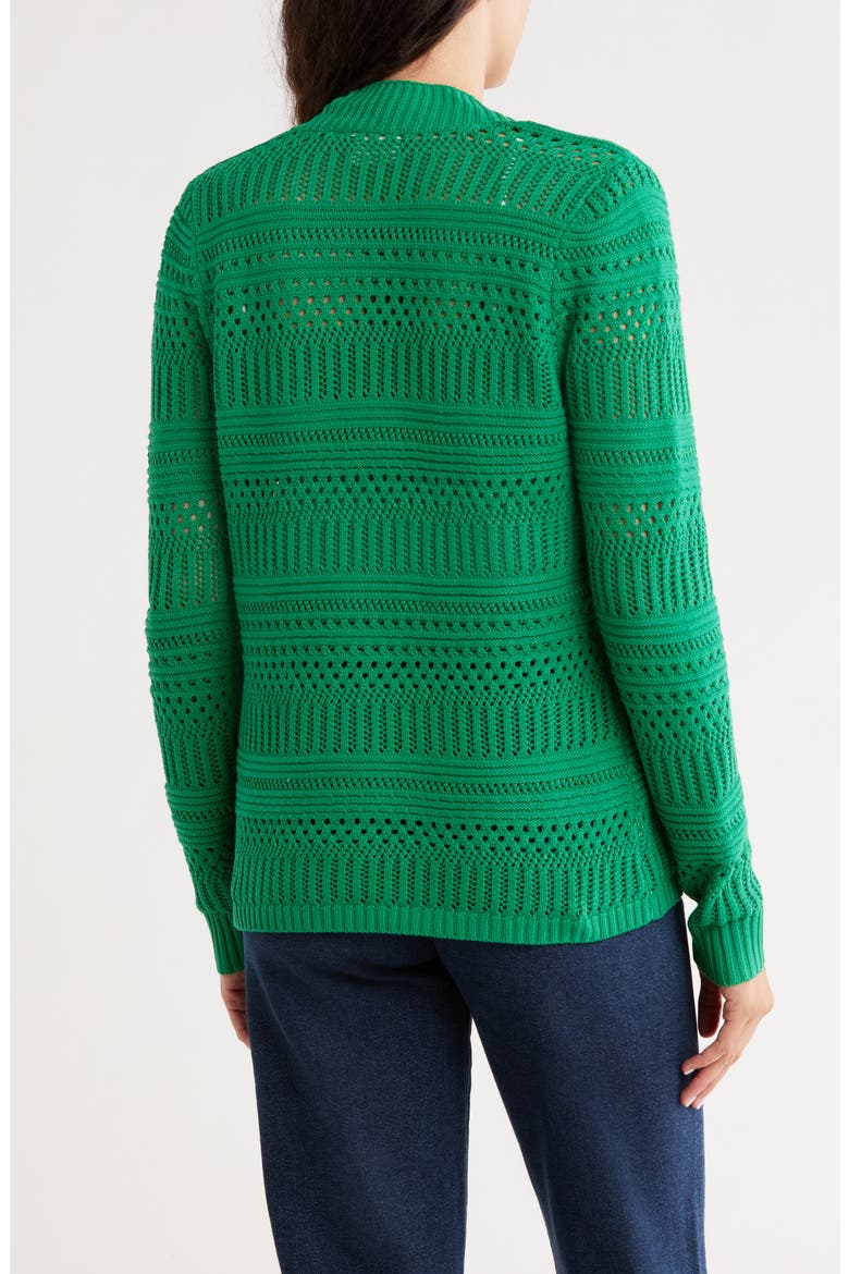 Open Stitch Cardigan, Alternate, color, GREEN JELLY BEAN