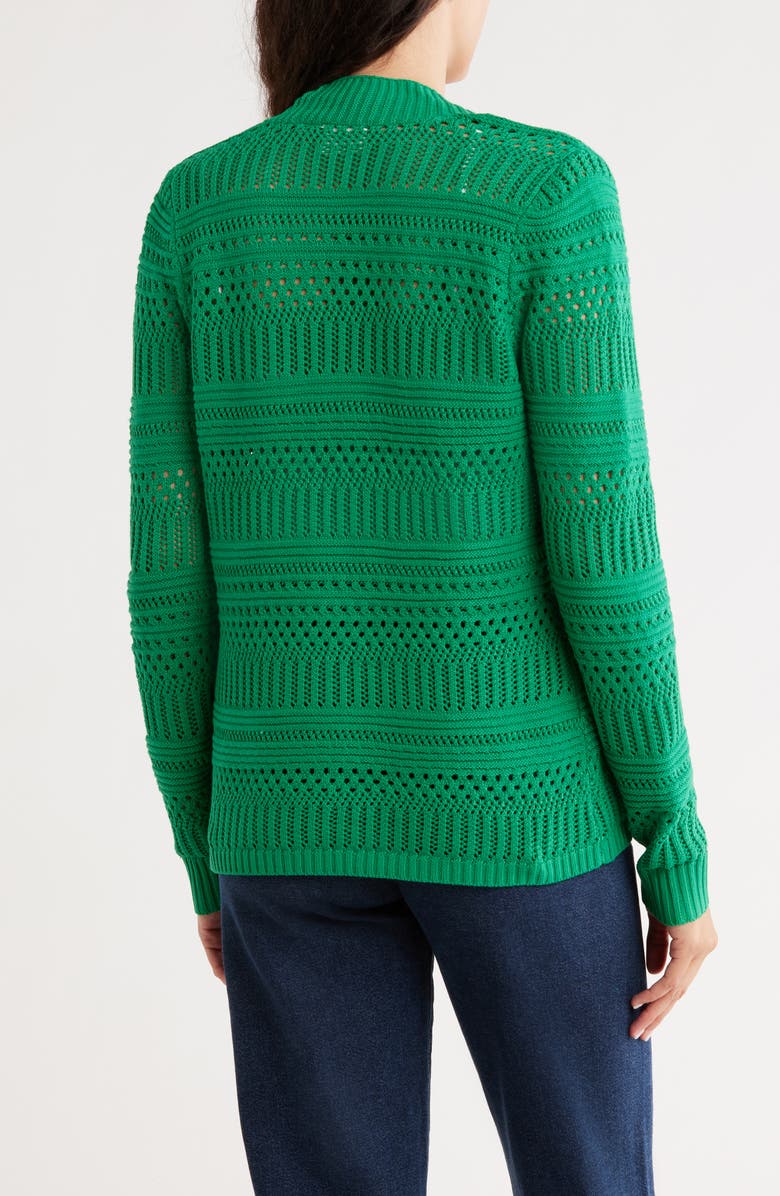 CYRUS Open Stitch Cardigan, Alternate, color, Green Jelly Bean