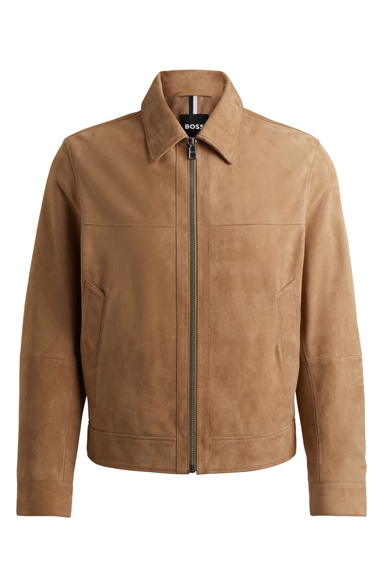BOSS Malbano Goat Suede Jacket, Alternate, color, 