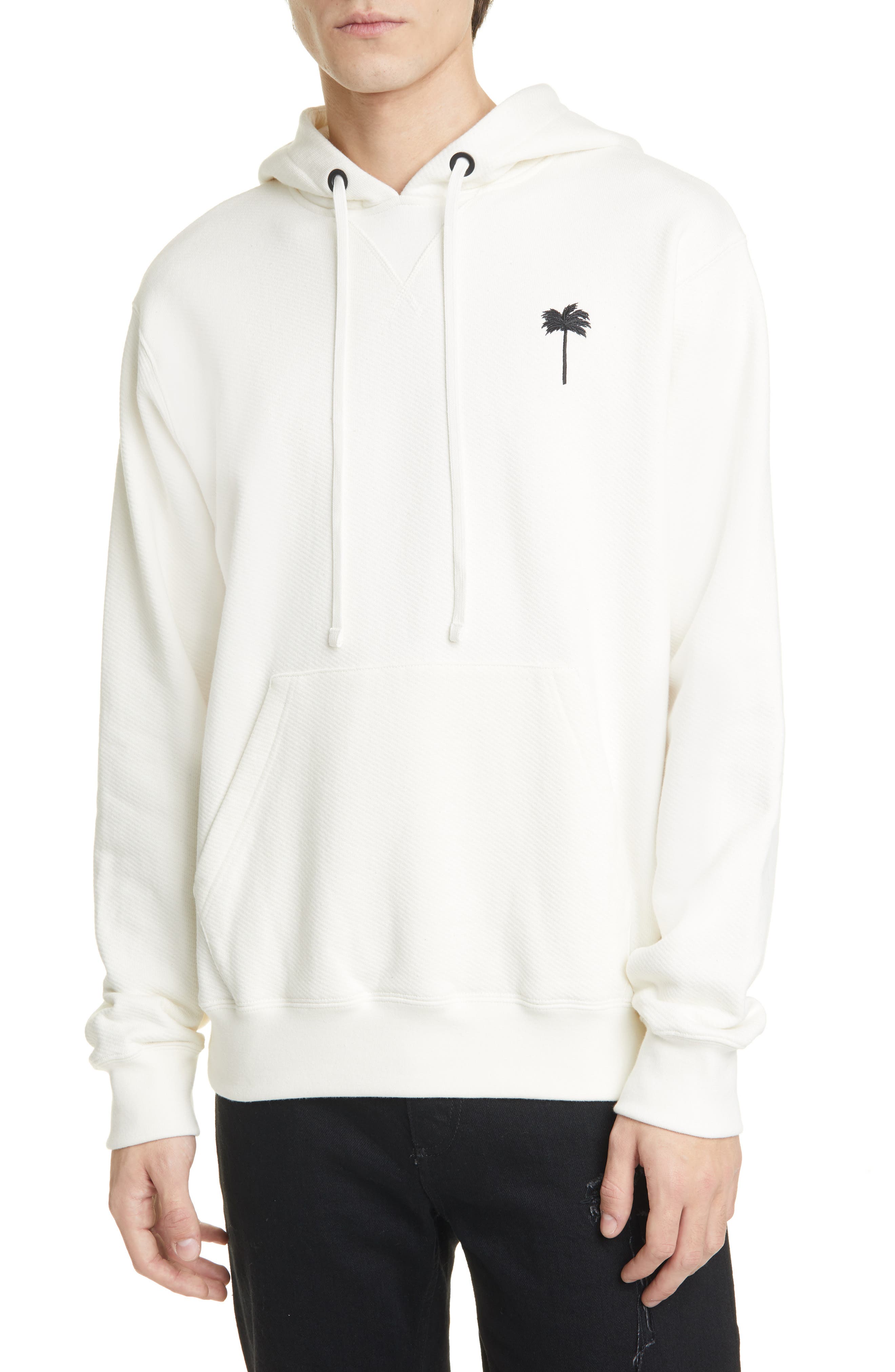 Palm Angels x Palm Angels Big Palm Cotton Hoodie (Men) | Nordstrom