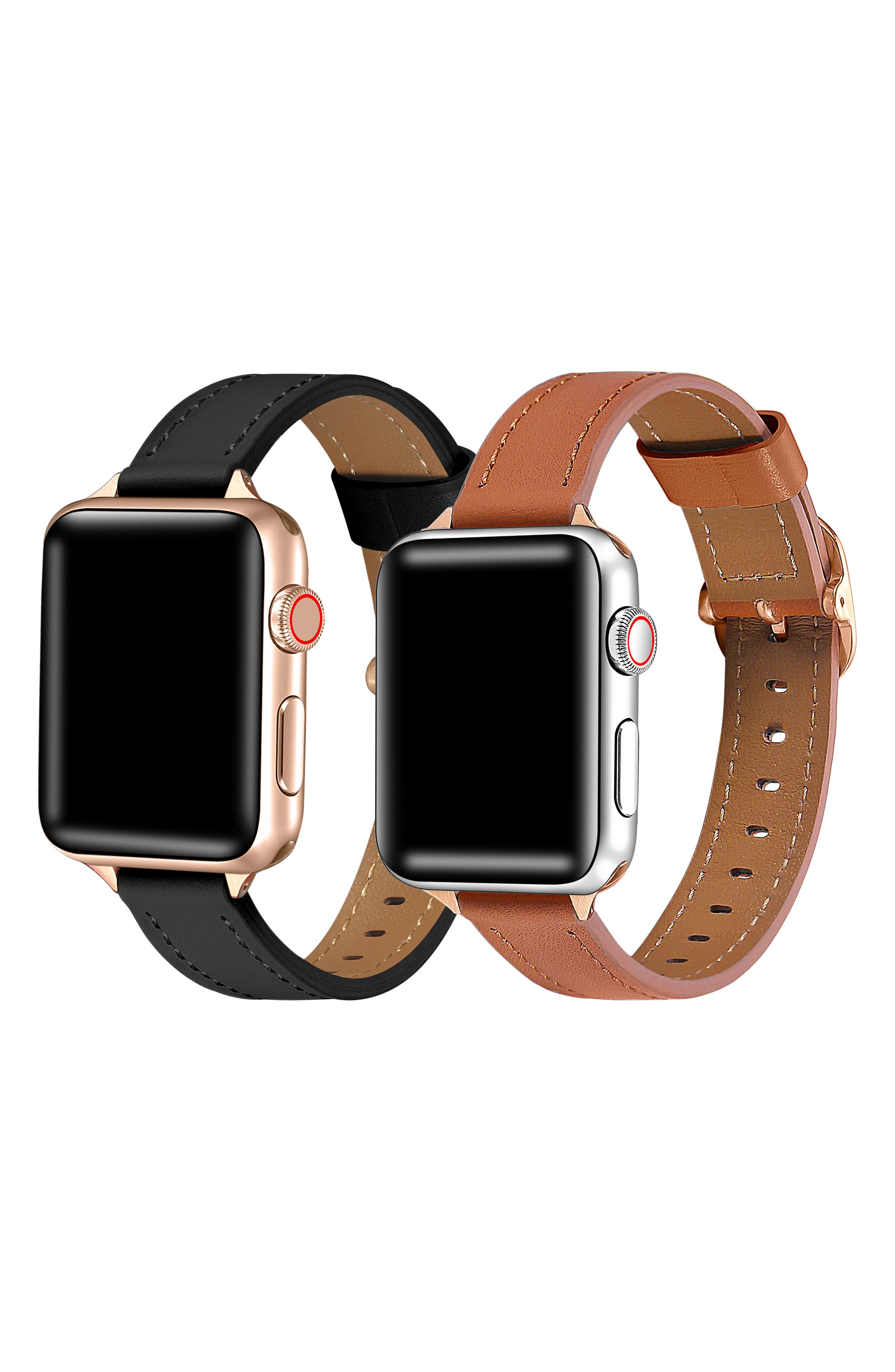Posh Tech Set of 2 Faux Leather Watchbands